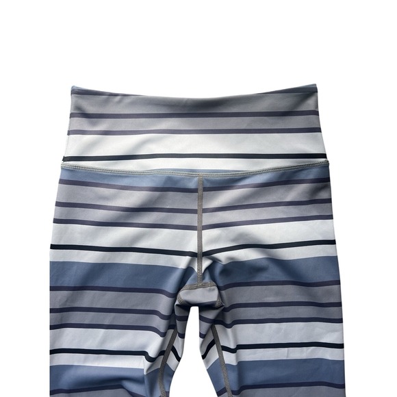 Zyia Active Purple Horizon Light n Tight Leggings Striped, Size 4 - Picture 3 of 7